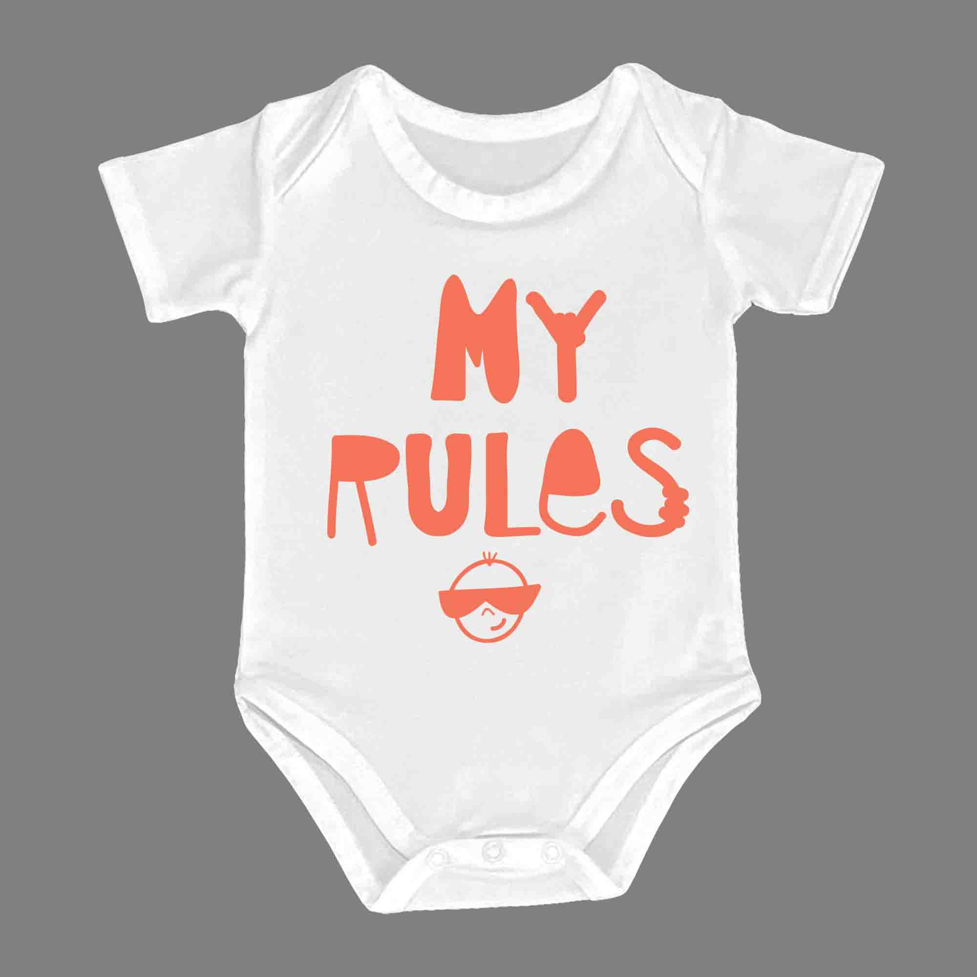 MY RULES BABY ROMPER - Infant Tees