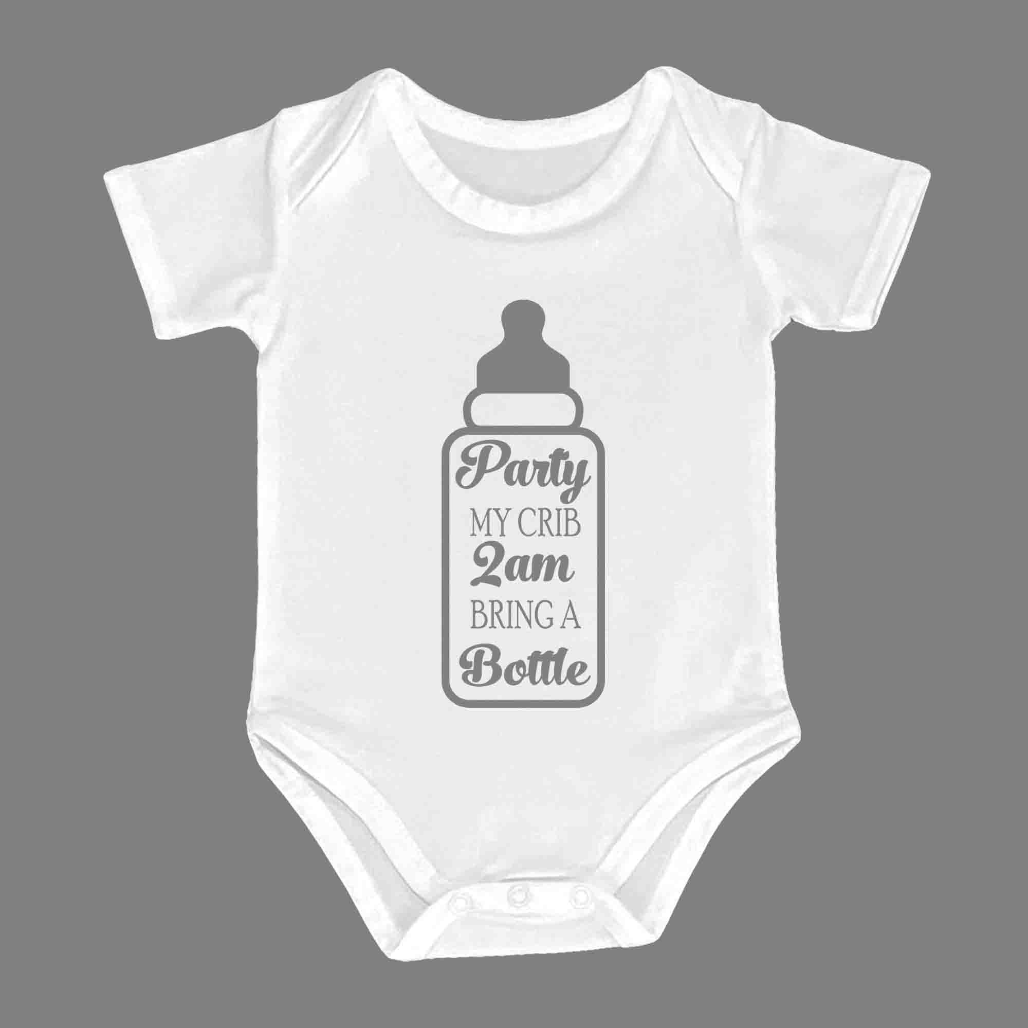 PARTY AT MY CRIB BABY ROMPER - Infant Tees