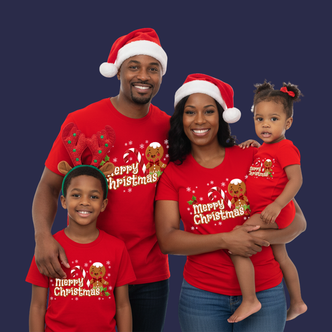 Merry Christmas cute candy and Gingerbread T-shirts | Gingerbread Graphic T-shirt