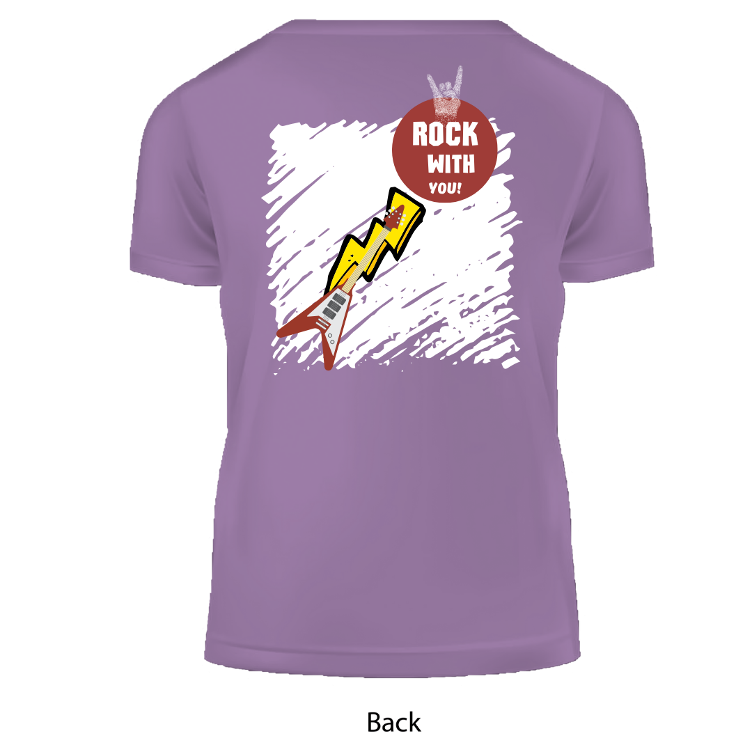 Rock With You Matching Couple T-Shirts, Guitar Design,Short Sleeve, Set of 2 PCS