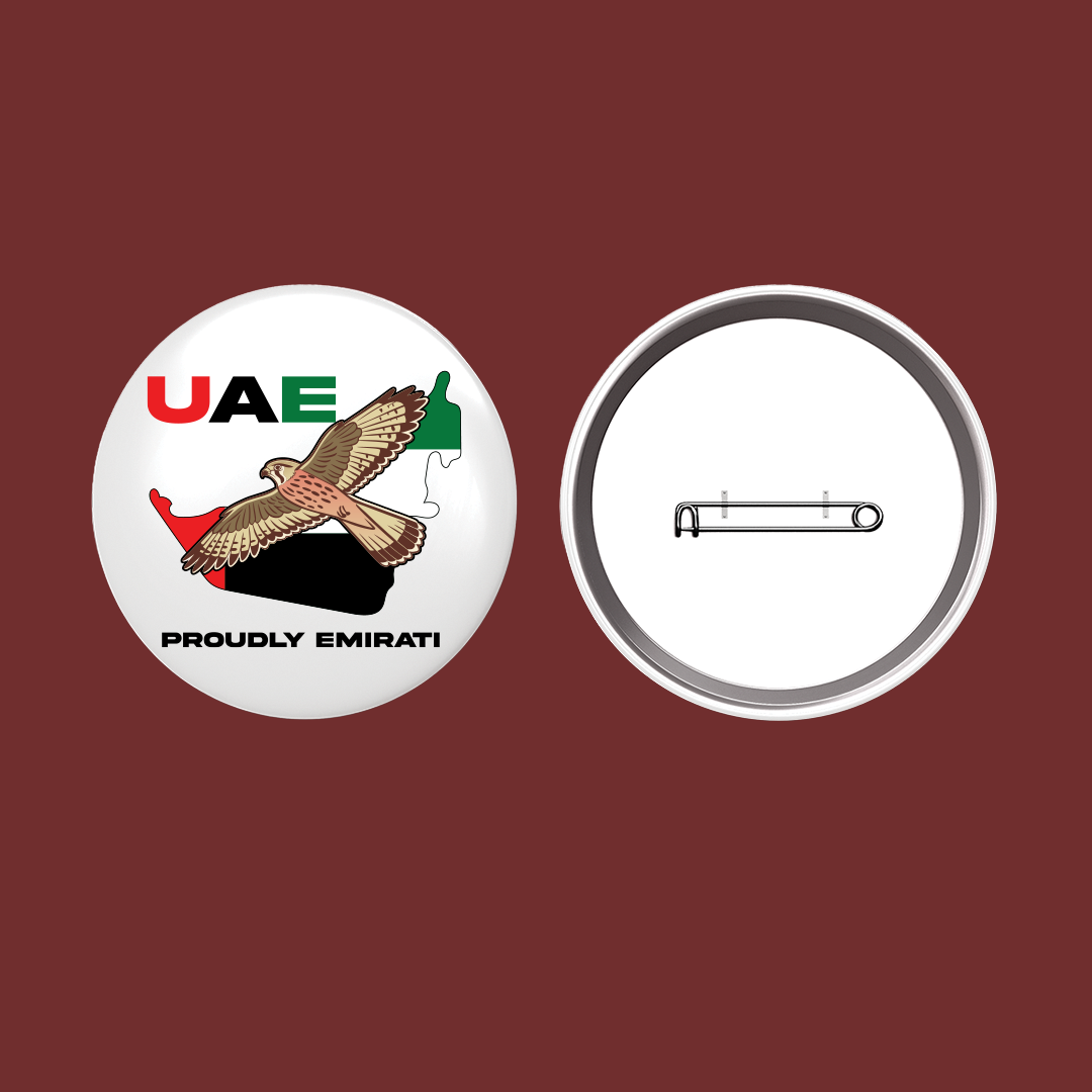 UAE Falcon Pride Badge – Proudly Emirati National Flag