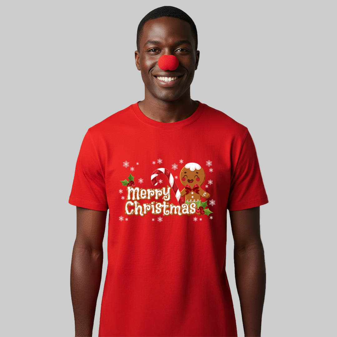 Merry Christmas cute candy and Gingerbread T-shirts | Gingerbread Graphic T-shirt