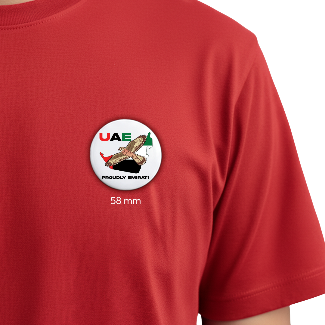 UAE Falcon Pride Badge – Proudly Emirati National Flag