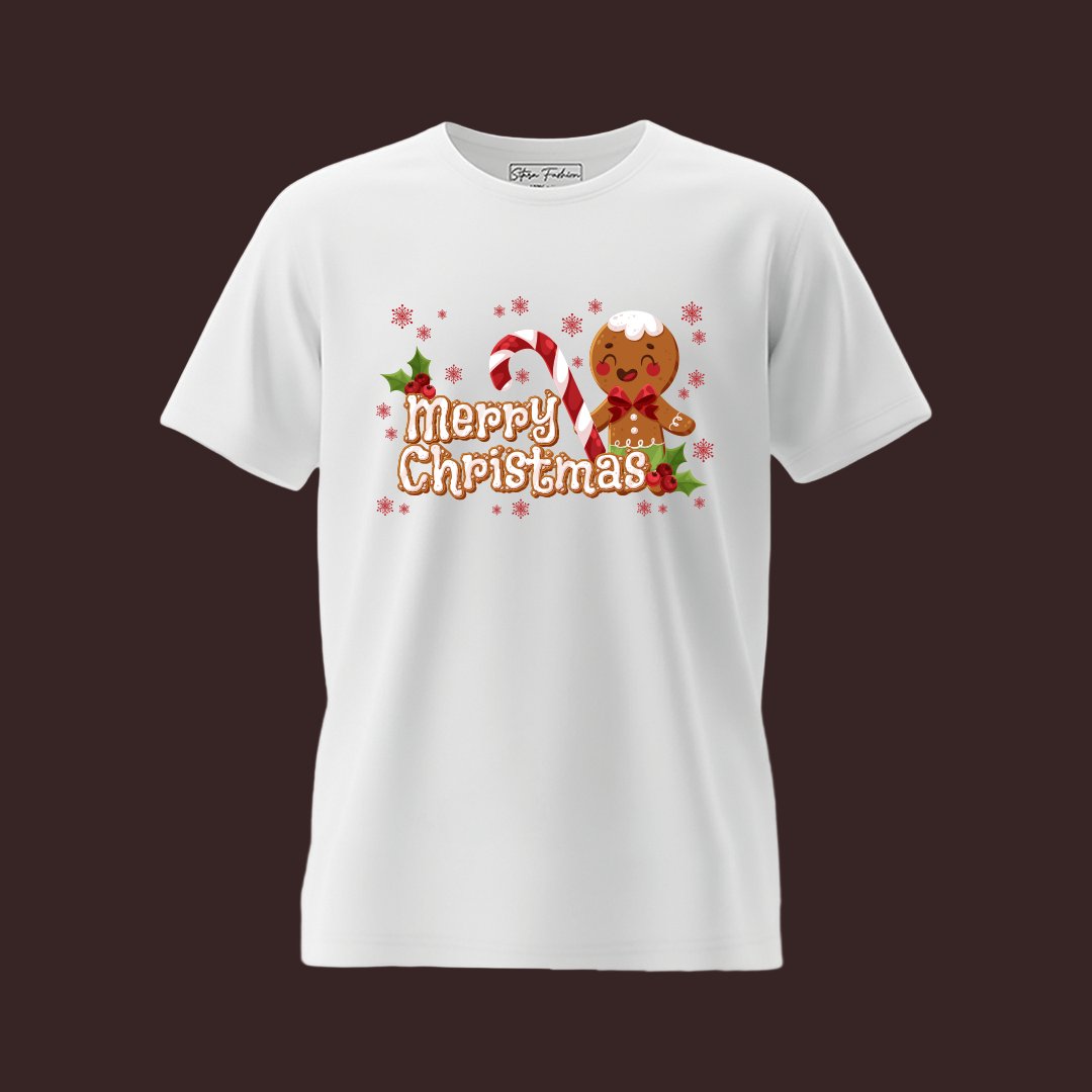 Merry Christmas cute candy and Gingerbread T-shirts | Gingerbread Graphic T-shirt