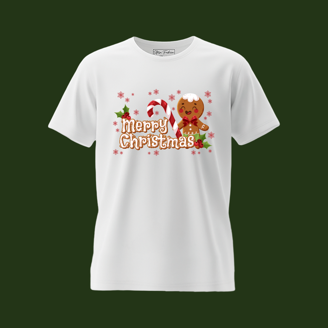 Merry Christmas cute candy and Gingerbread T-shirts | Gingerbread Graphic T-shirt