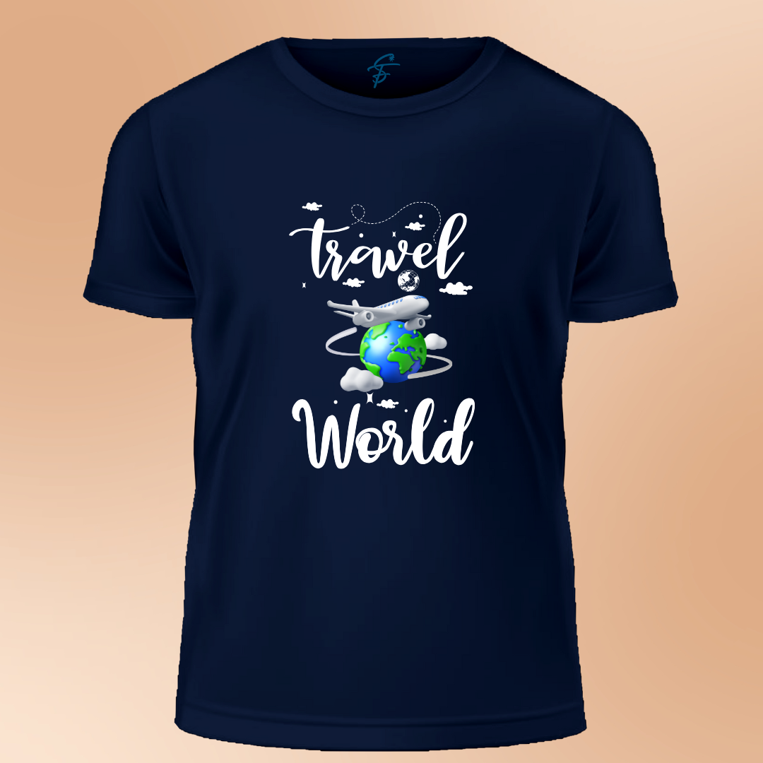 TRAVEL THE WORLD, T-Shirt, 100% Cotton, Travel Collection