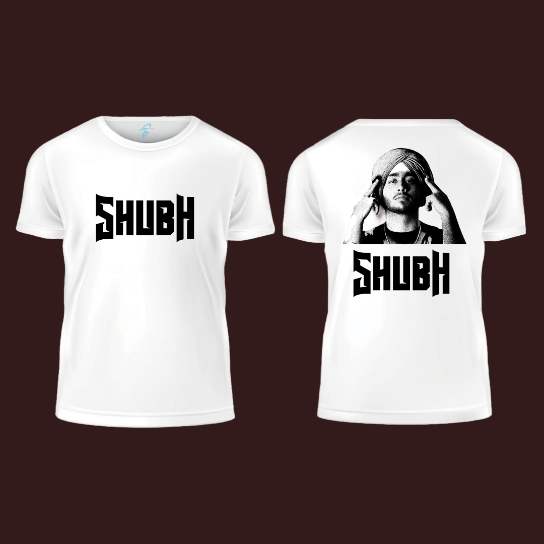 Shubh T-Shirt | Punjabi Singer Graphic Tee | White Oversized Streetwear T-Shirt | Concert & Casual Wear