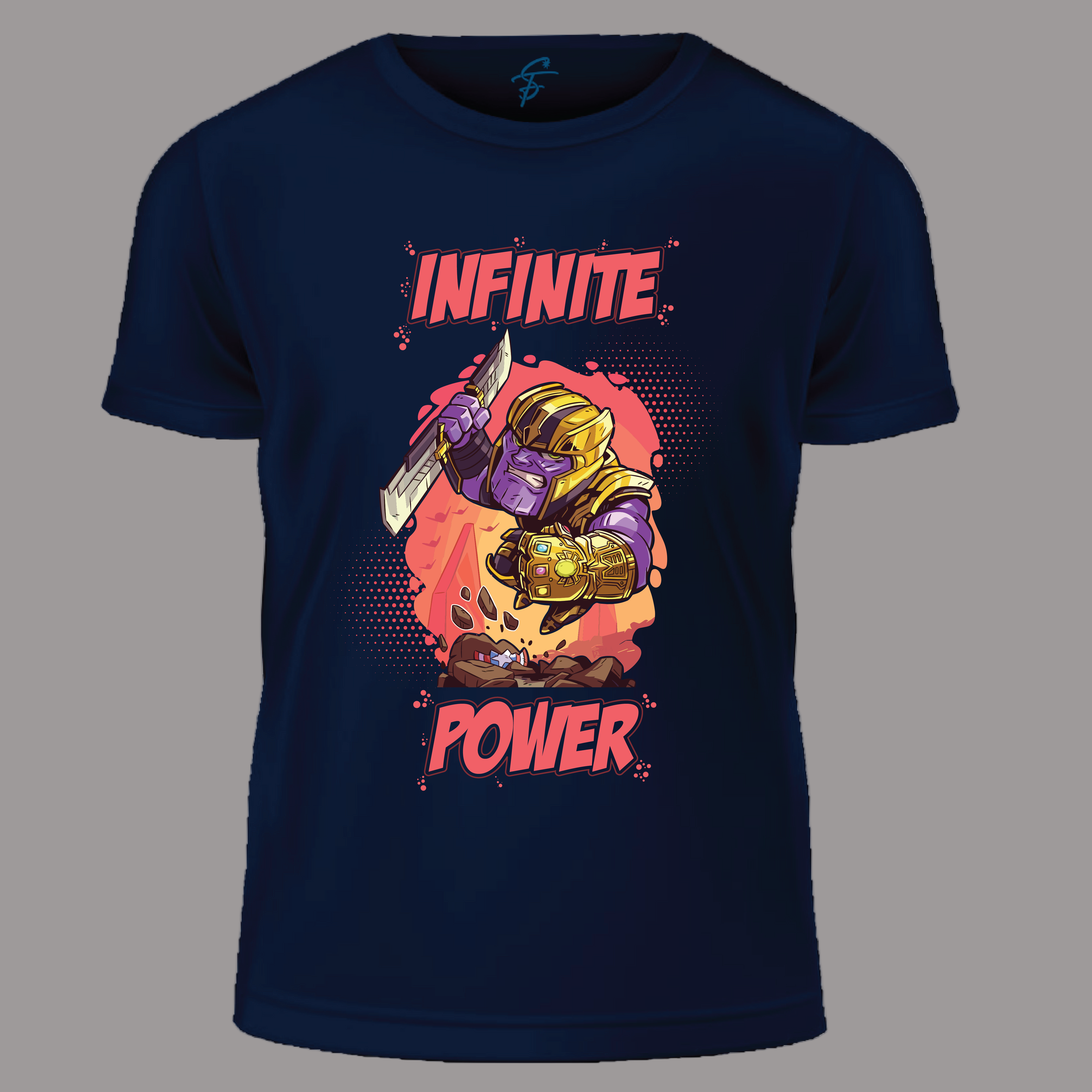 Marvel Thanos Infinite Power T-Shirt  Supervillain Comic Graphic Tee  for Men & Women