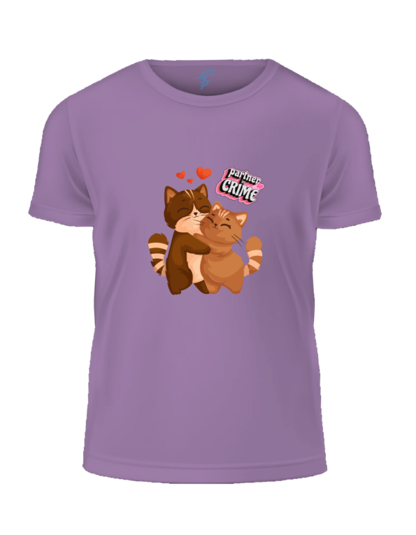 Partner in Crime Matching Couple T-Shirts, Cute Cat Design,Set of 2 PCS – Couple Tshirt for Couples