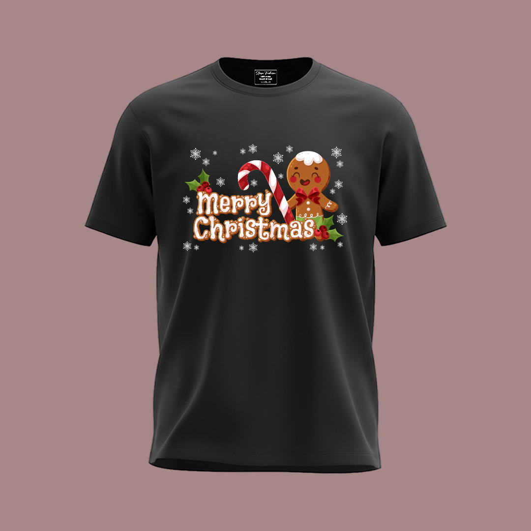 Merry Christmas cute candy and Gingerbread T-shirts | Gingerbread Graphic T-shirt