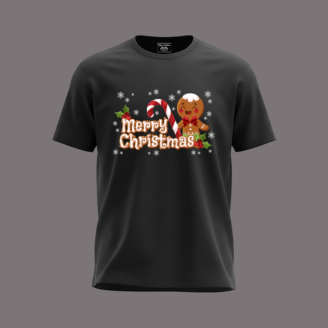 Merry Christmas cute candy and Gingerbread T-shirts | Gingerbread Graphic T-shirt