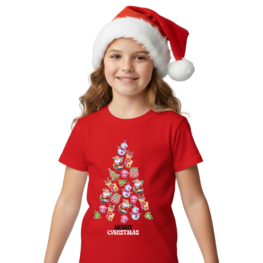 Candies Christmas Tree , Santa treat Graphic Tees for Kids Unisex and matching T-shirt