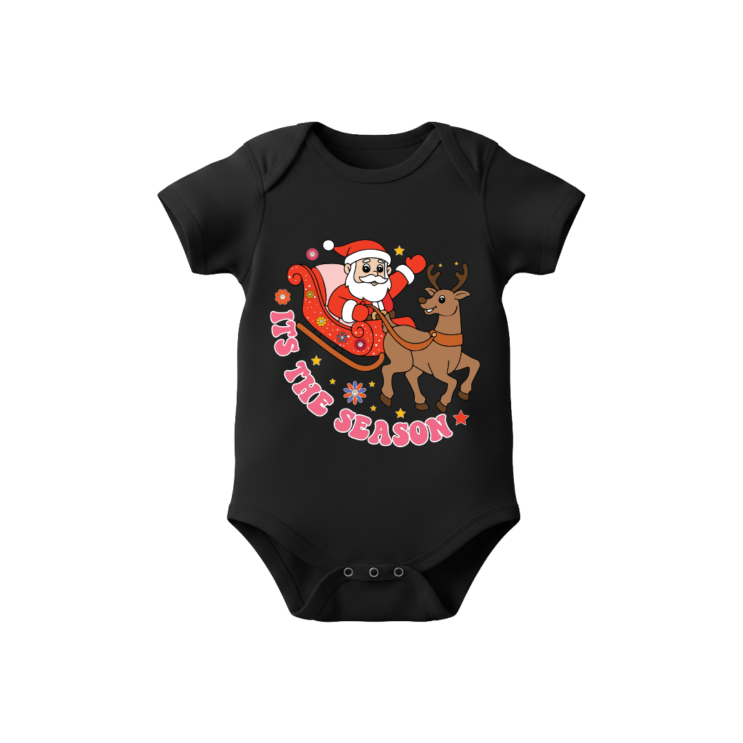 Christmas season T-shirt | Santa Sleigh reindeer t-shirt | Santa t-shirt Matching Family outfit