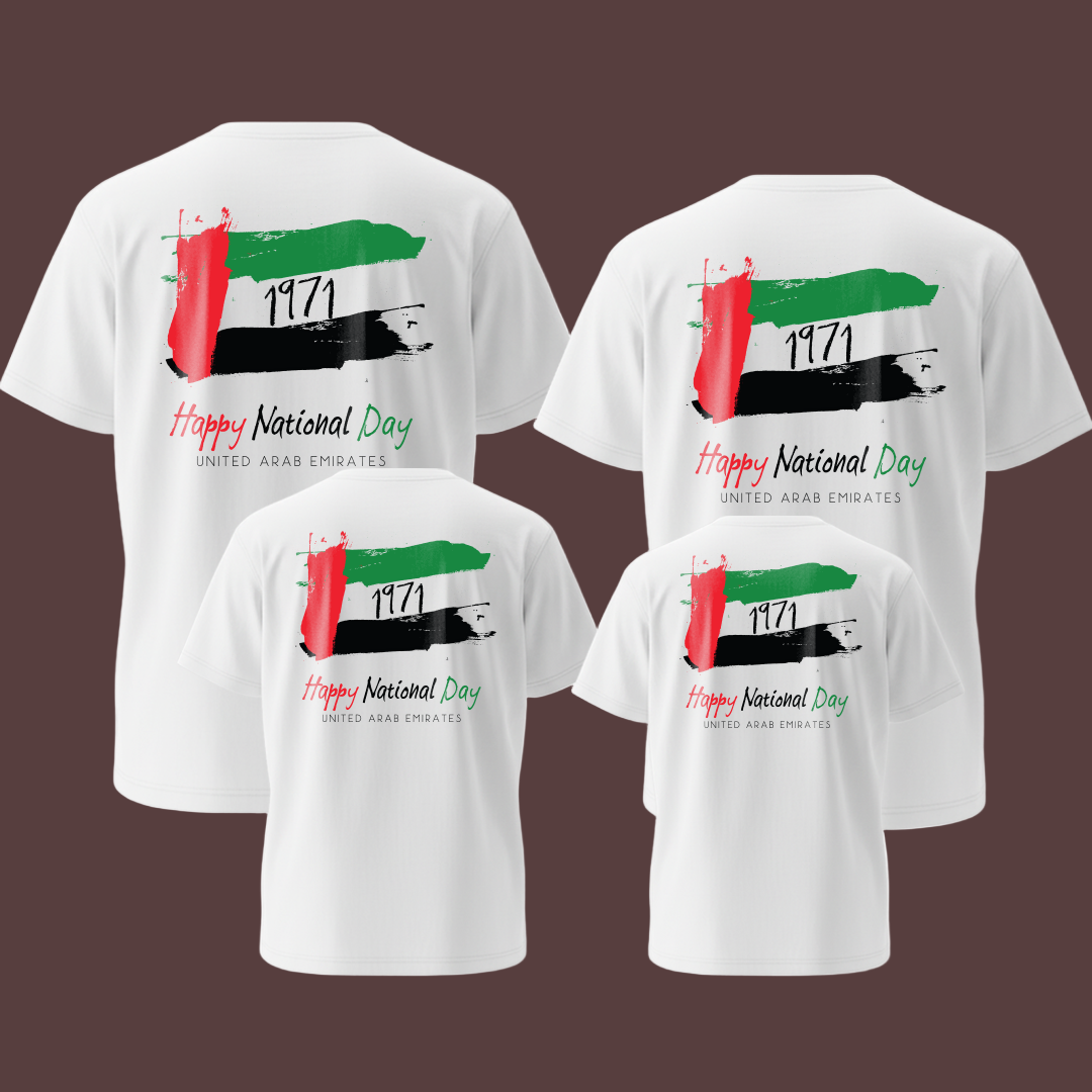 UAE National Day Coordinated Family T-Shirts – Happy National Day Edition