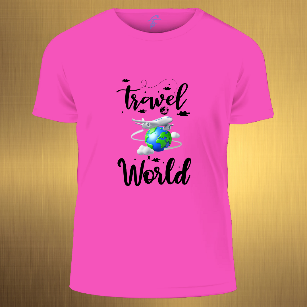 TRAVEL THE WORLD, T-Shirt, 100% Cotton, Travel Collection