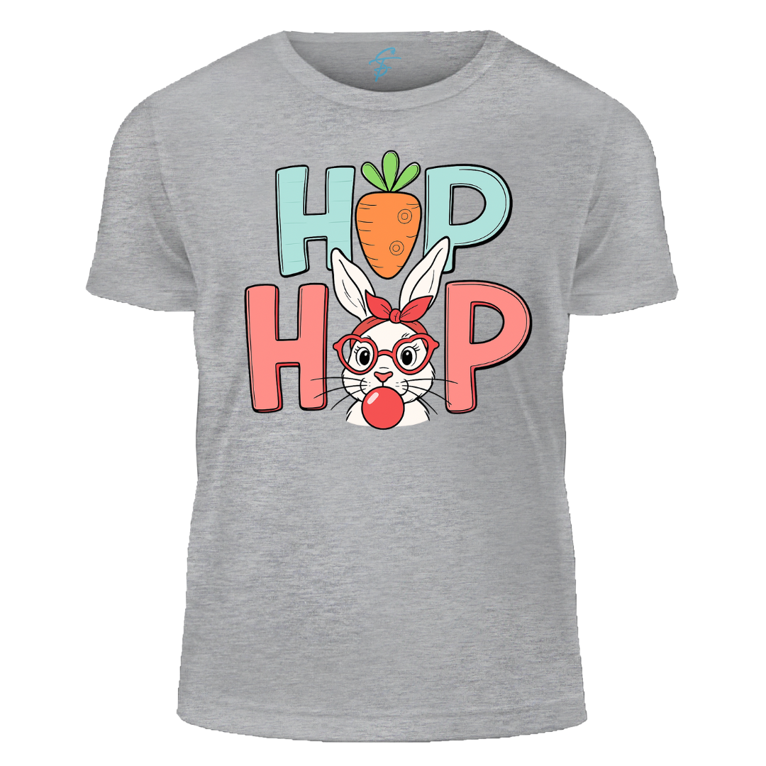 Easter Bunny Graphic T-Shirt, Hip Hop Design, 100% Cotton, Short Sleeve