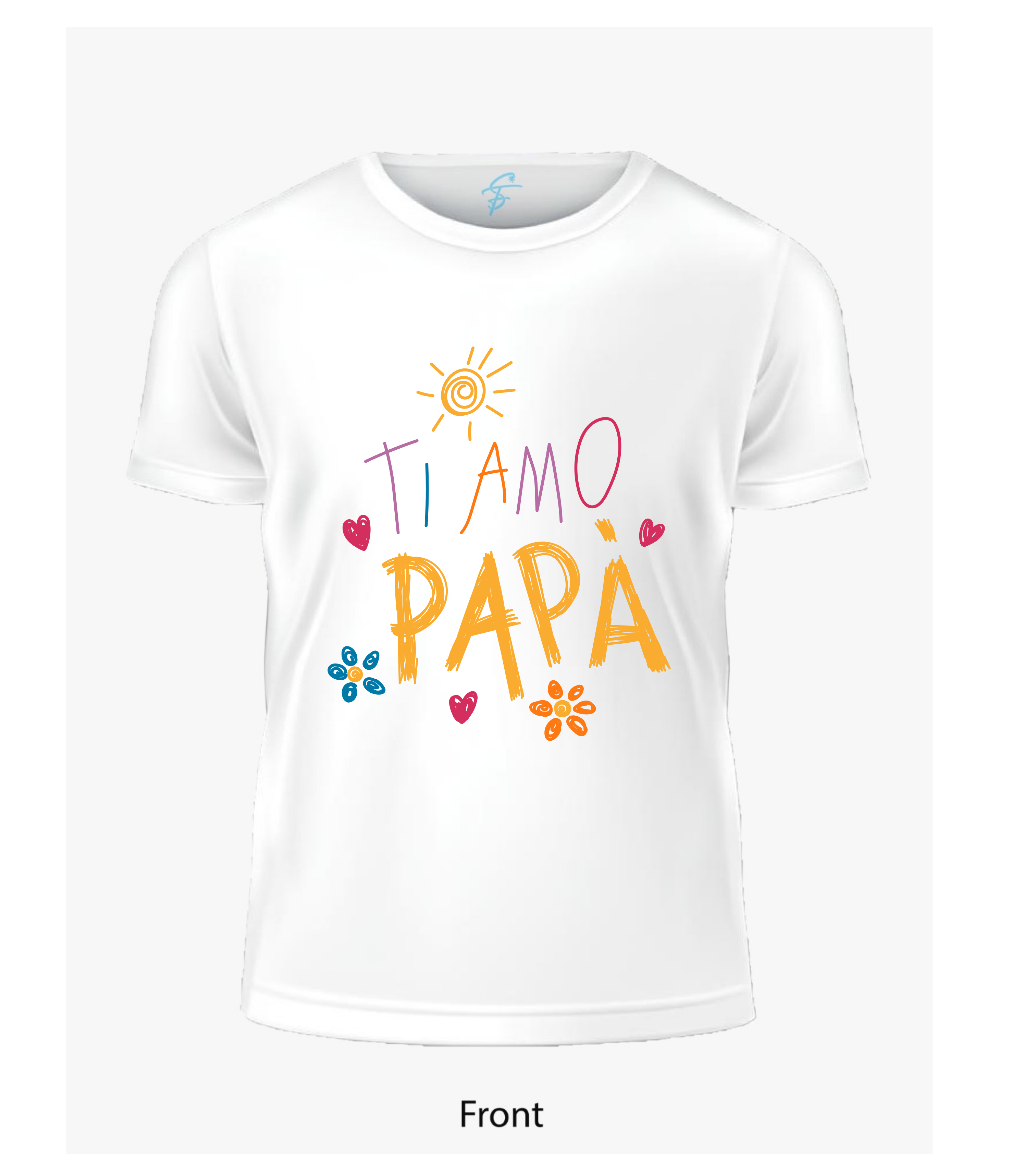 Ti Amo Papa Father's Day Graphic Printed T-Shirt for Men | Premium Cotton Round Neck Tee
