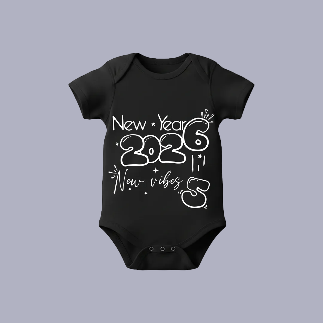 Matching New Year 2026 Family T-shirts | Custom "New Vibes" T-shirts for New Year's Eve