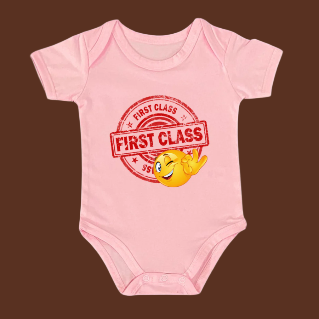 FIRST CLASS, 100% Cotton Bodysuit,TRAVEL Outfit