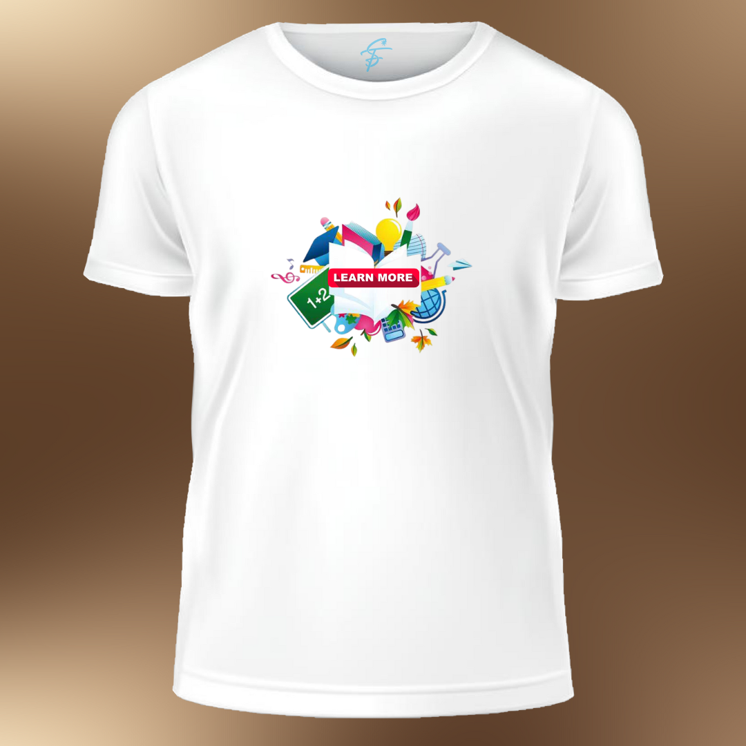 LEARN, T-Shirt,100% Cotton