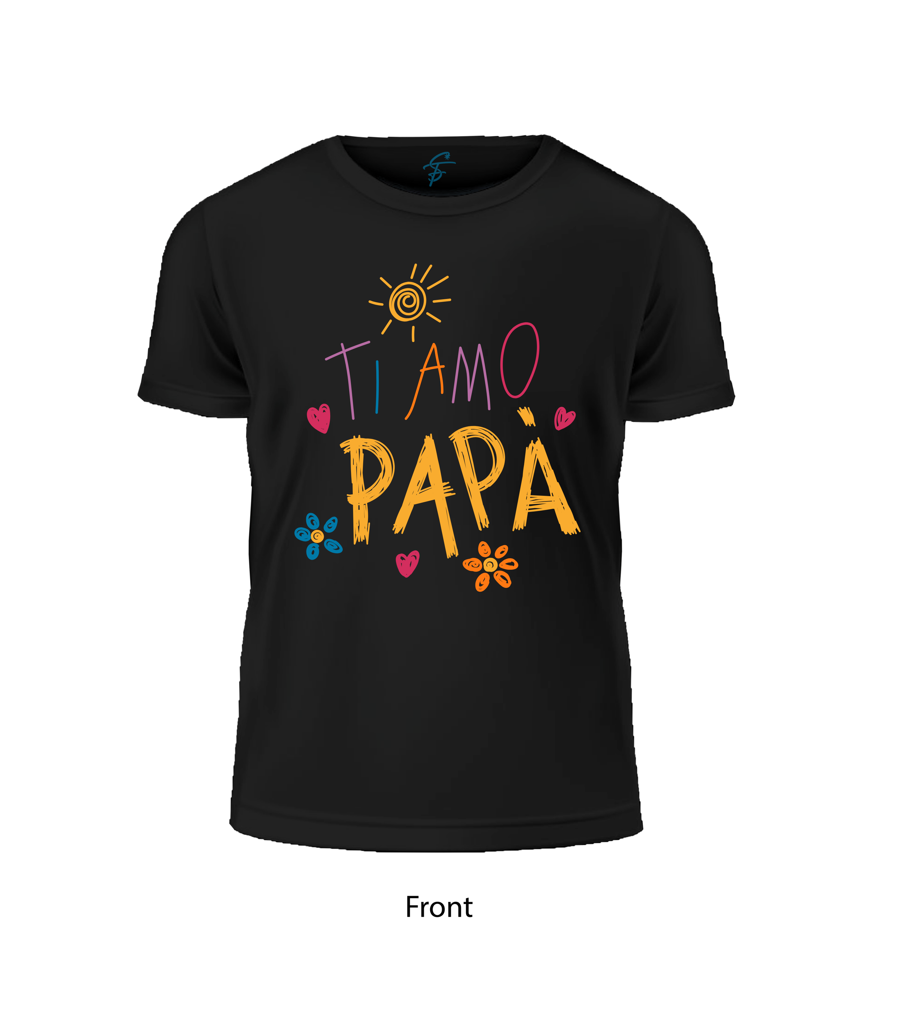 Ti Amo Papa Father's Day Graphic Printed T-Shirt for Men | Premium Cotton Round Neck Tee