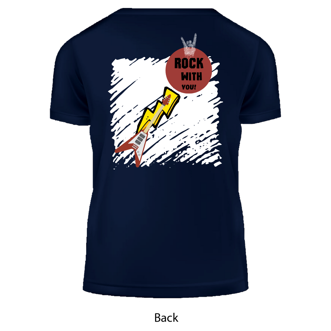 Rock With You Matching Couple T-Shirts, Guitar Design,Short Sleeve, Set of 2 PCS