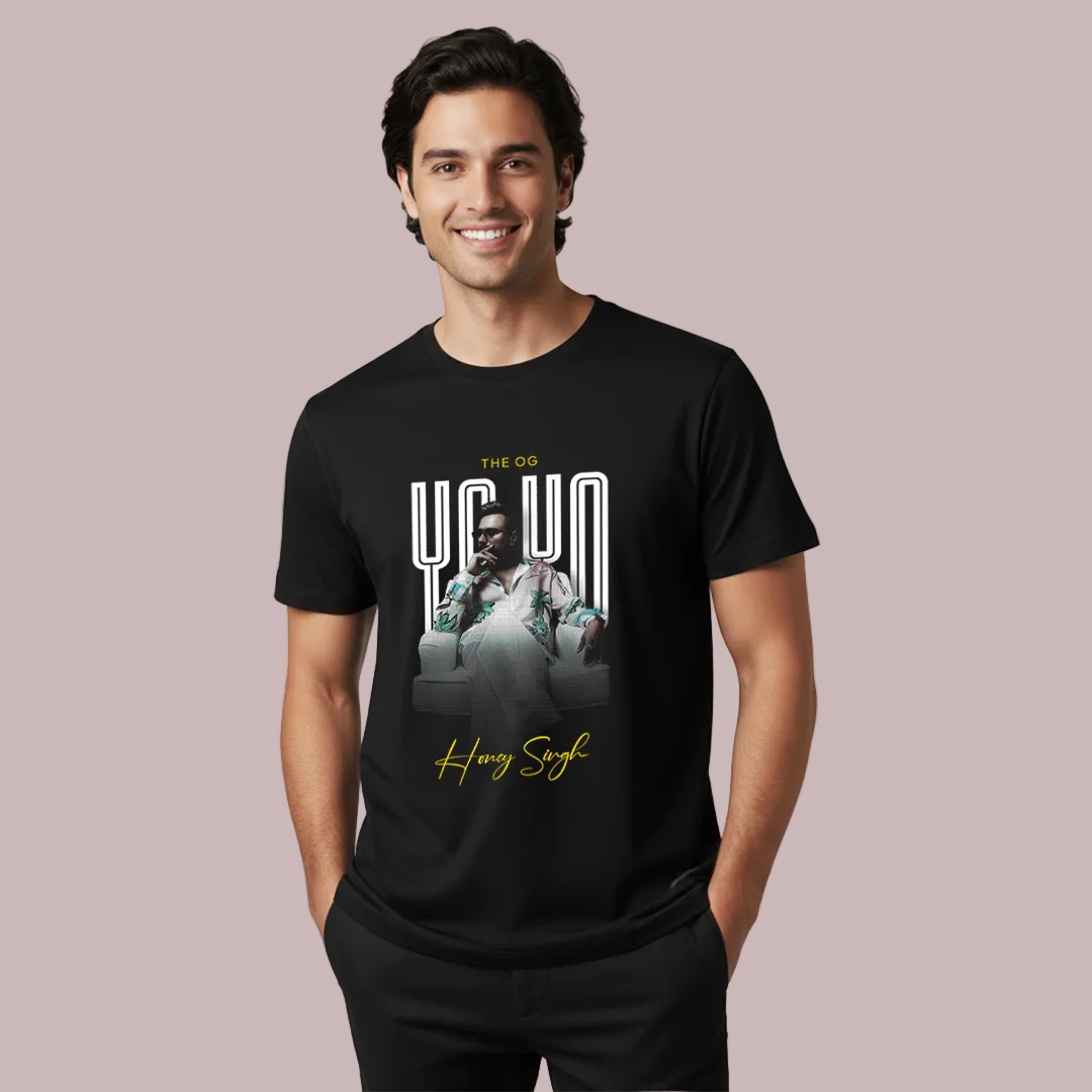 Honey Singh Retro 90s Style Graphic T-Shirt - "The OG" Vintage Rapper Portrait - Classic Cotton Tees