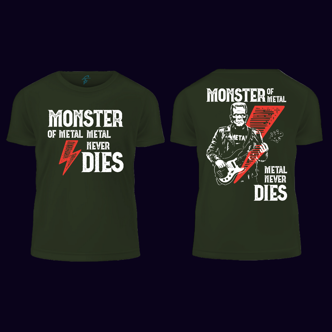 Monster of Metal T-Shirt | Heavy Metal Fan Apparel | Metal Never Dies Tee