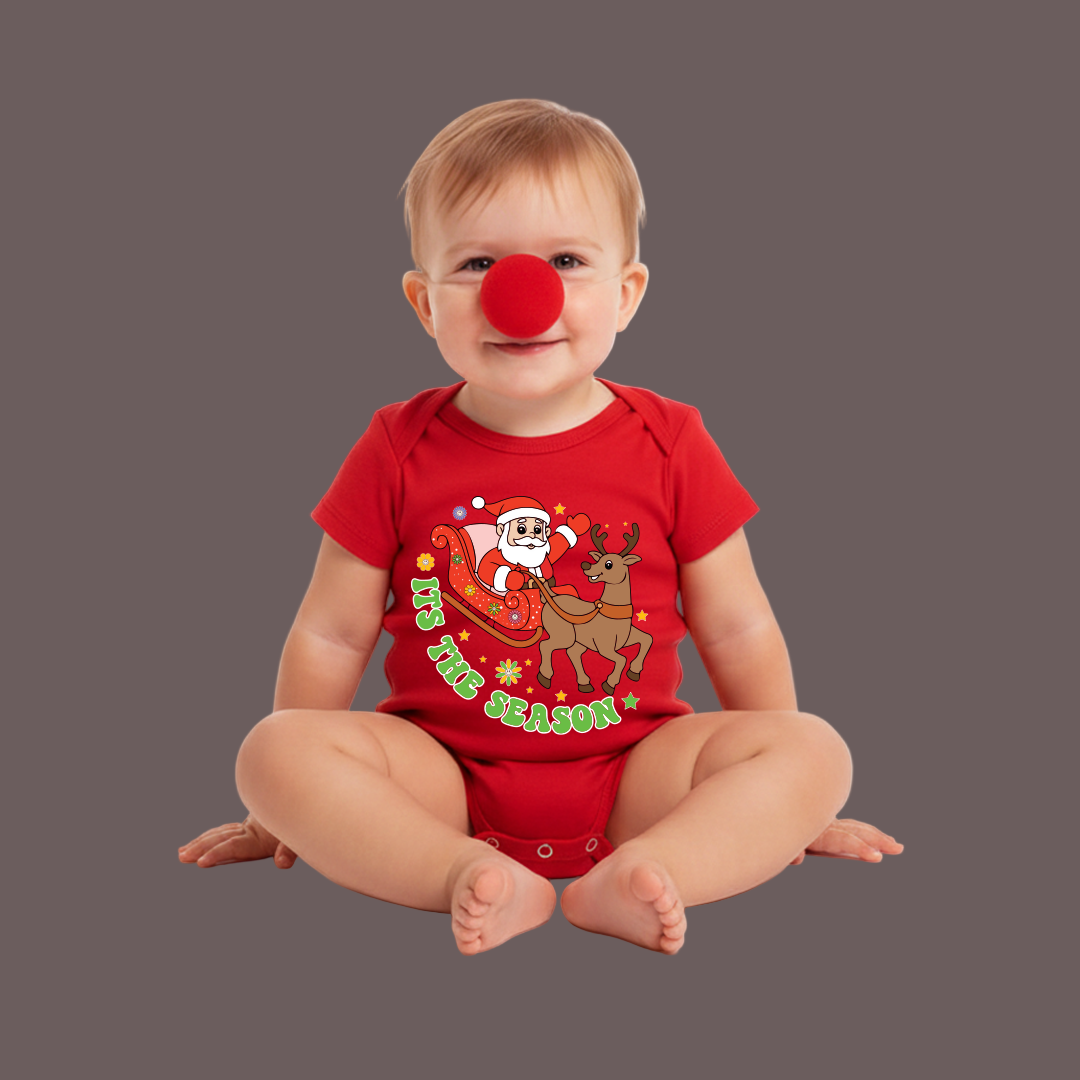 Christmas season T-shirt | Santa Sleigh reindeer t-shirt | Santa t-shirt Matching Family outfit