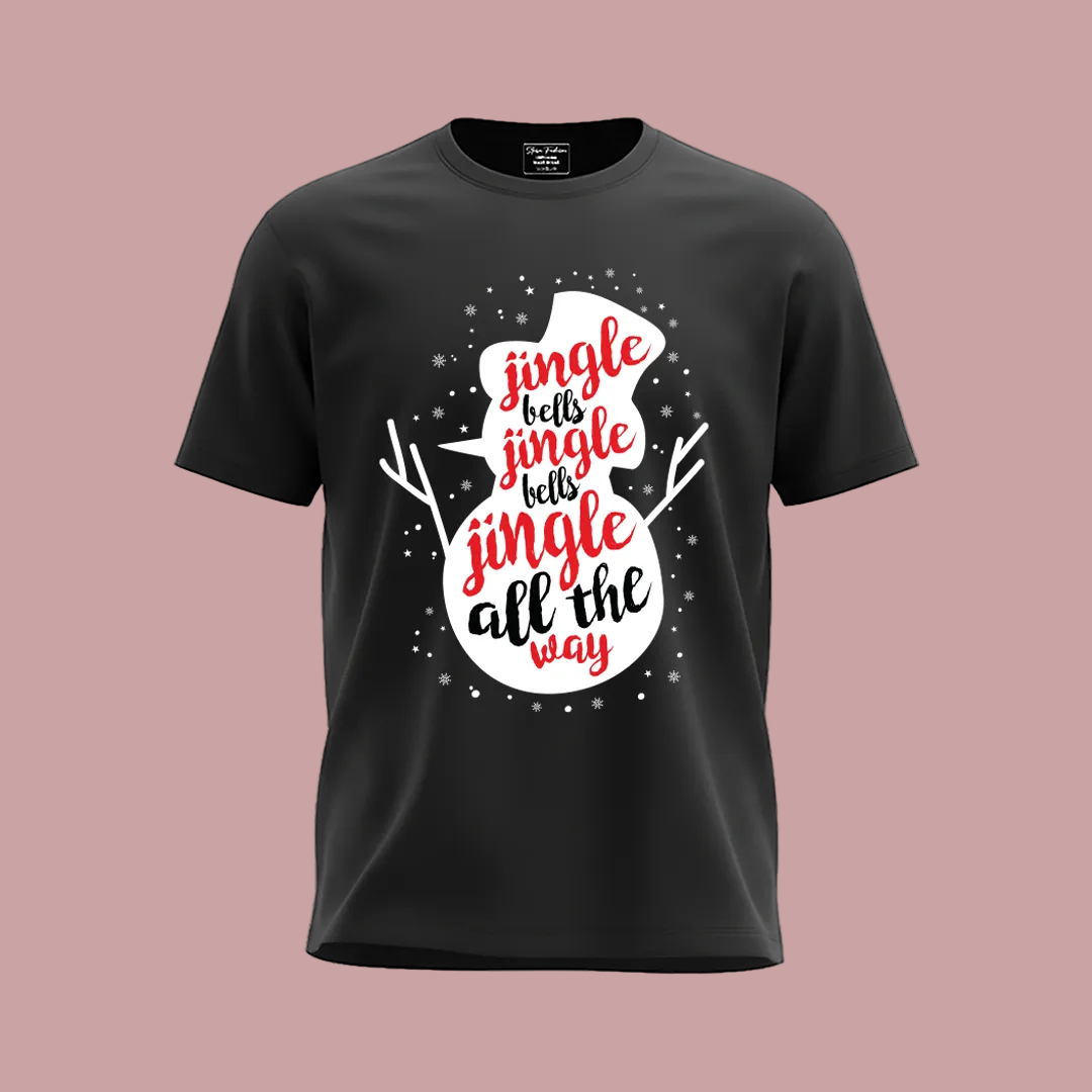 Red Christmas Family Tees  Snowman "Jingle Bells" Theme