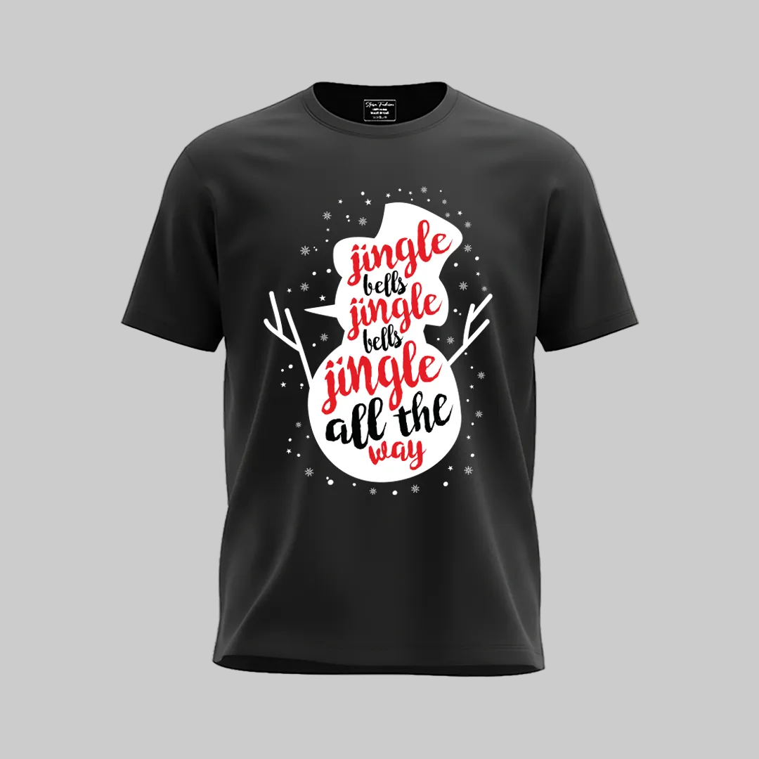 Red Christmas Family Tees  Snowman "Jingle Bells" Theme