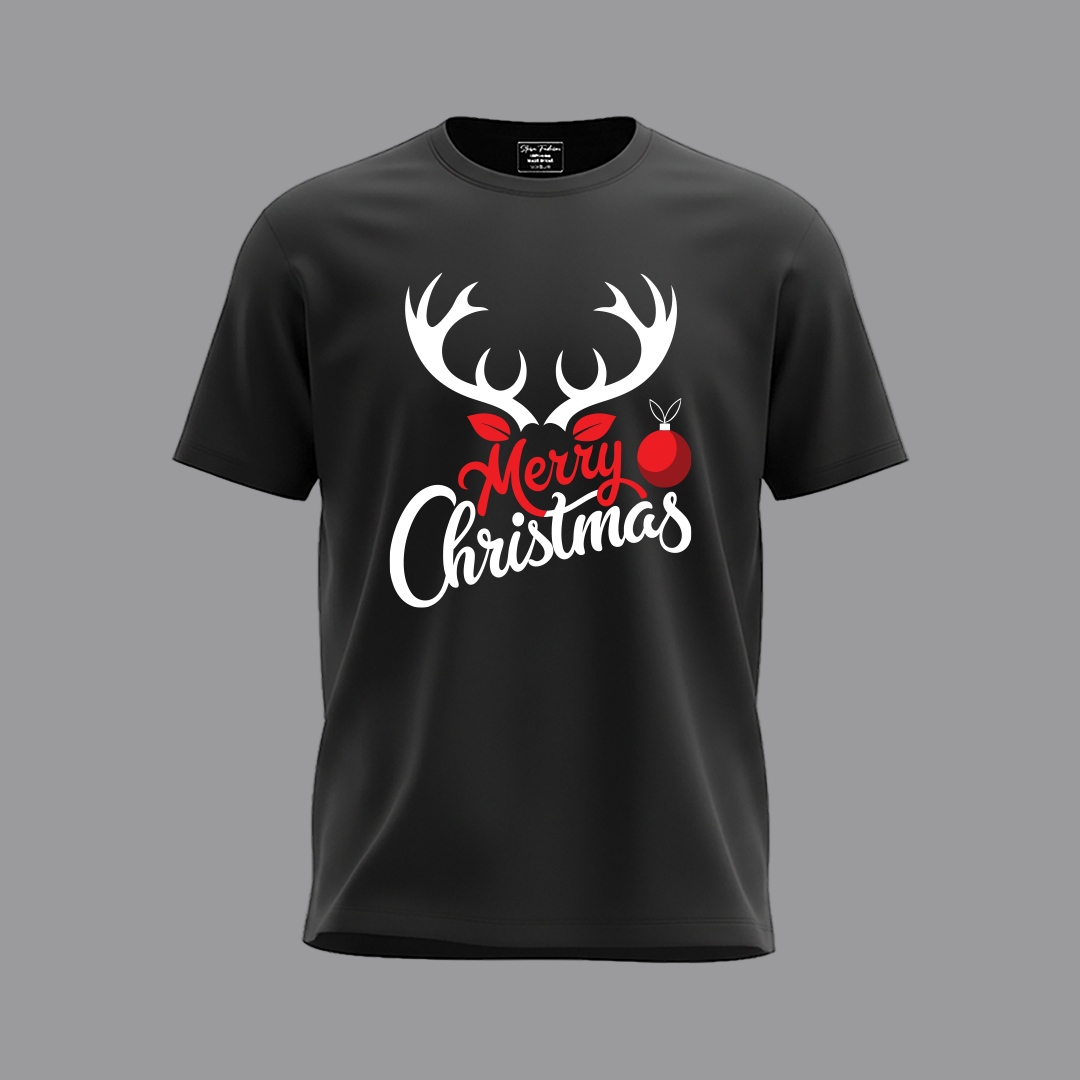 Merry Christmas Antler  T-shirts for Family | Antler T-shirts | Christmas T-shirts