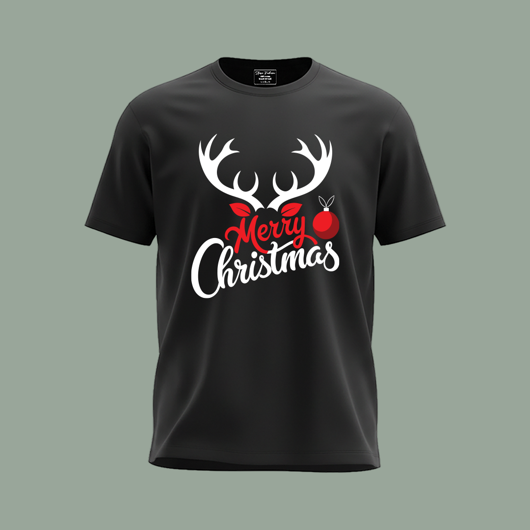 Merry Christmas Antler  T-shirts for Family | Antler T-shirts | Christmas T-shirts