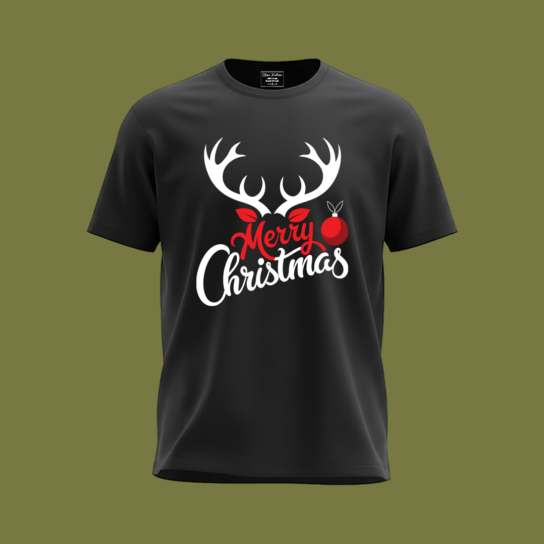 Merry Christmas Antler  T-shirts for Family | Antler T-shirts | Christmas T-shirts