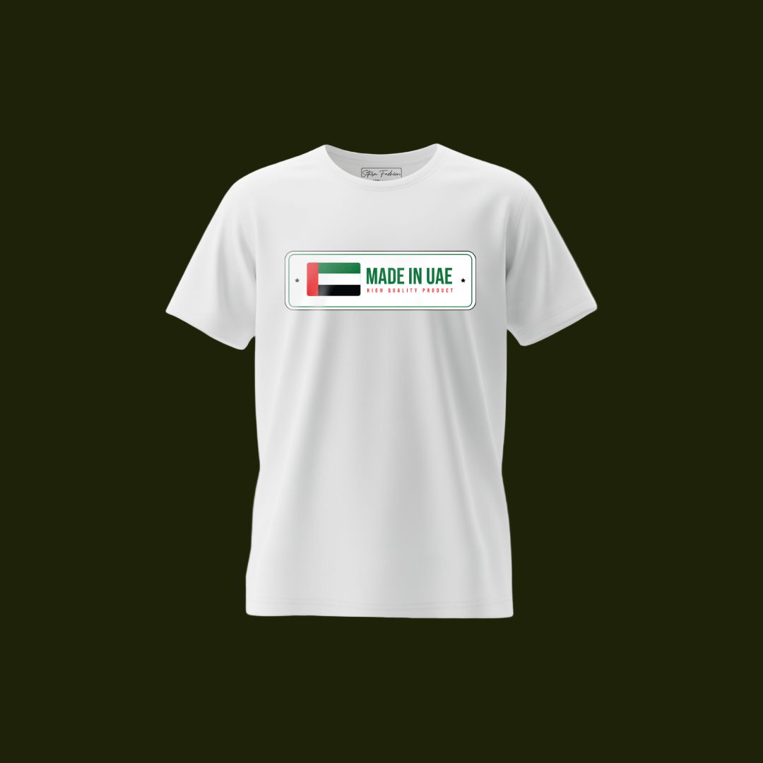 Family Twinning T-Shirts – “Made in UAE” with UAE Flag Design
