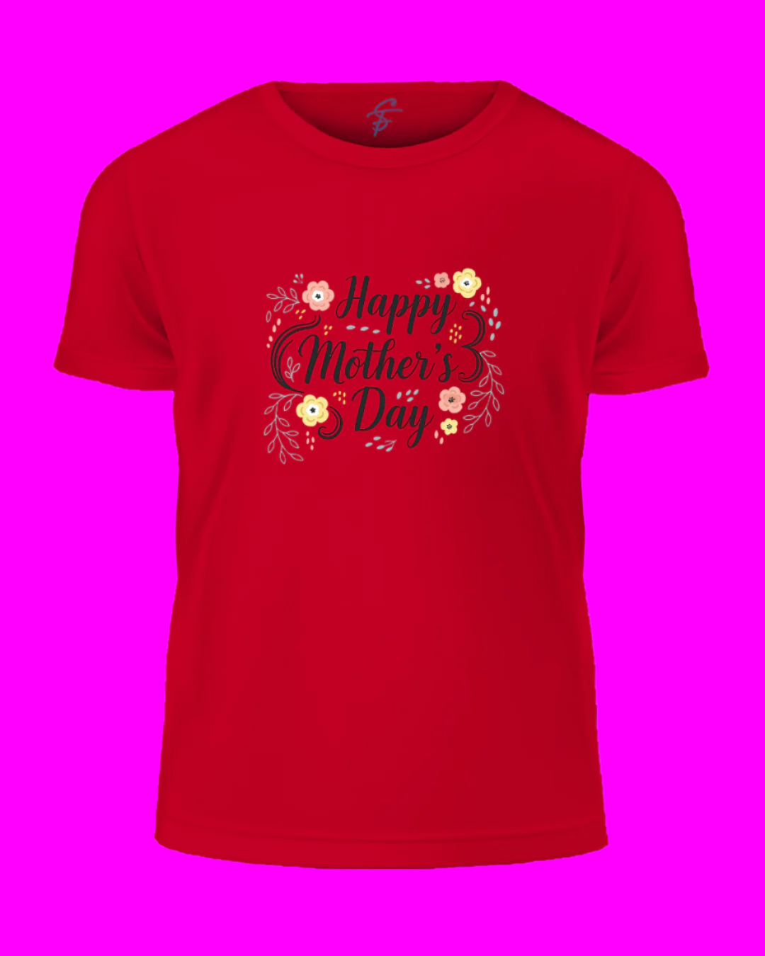 Happy Mother's Day T-Shirt, 100% Cotton, Floral Design