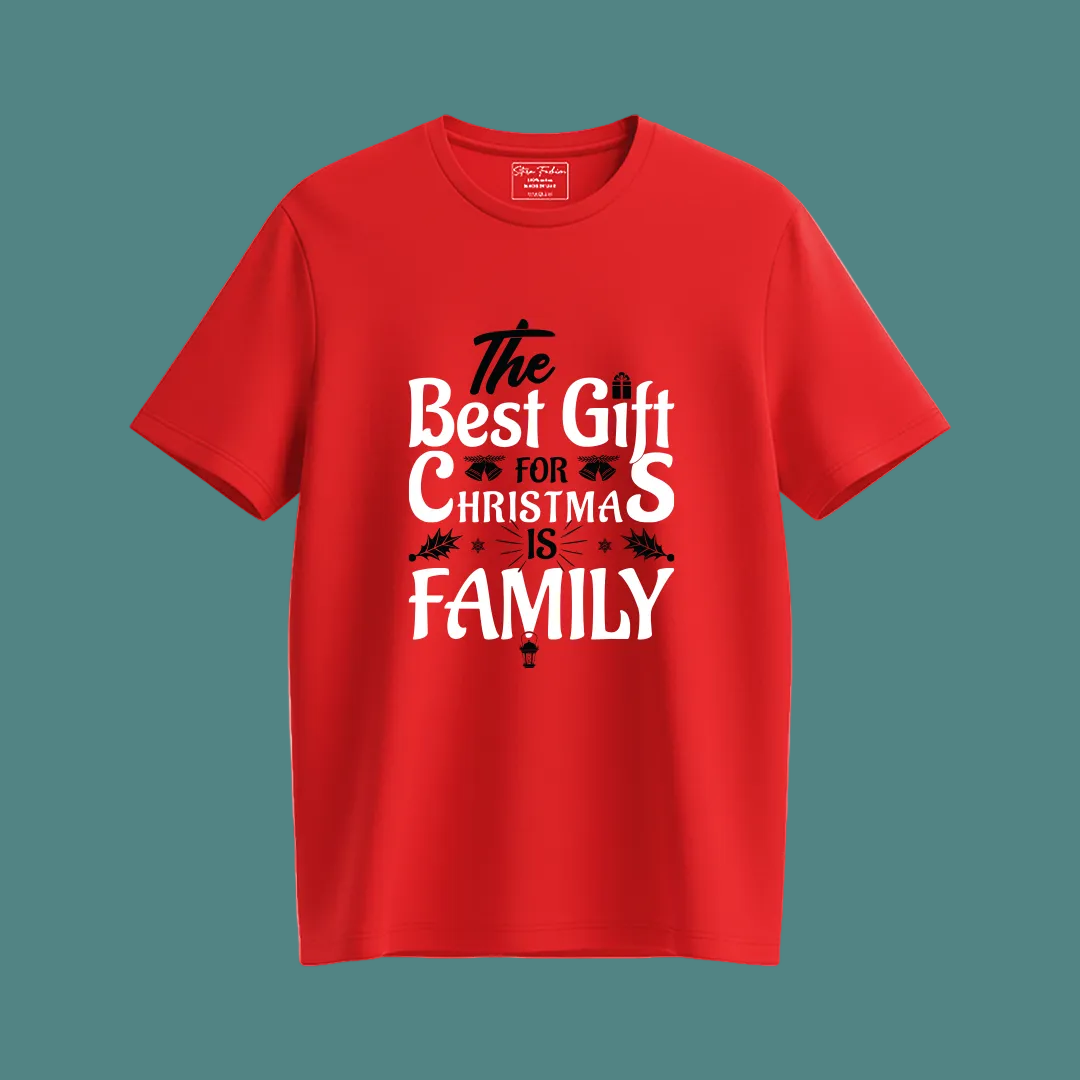 "The Best Gift for Christmas is Family" Coordinating Holiday Shirts for Adults  Kids & Rompers
