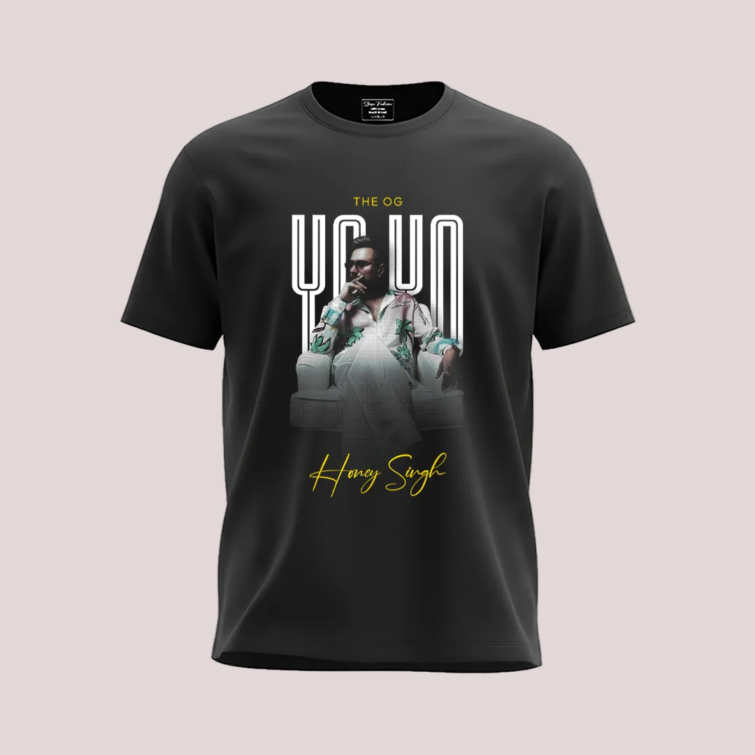 Honey Singh Retro 90s Style Graphic T-Shirt - "The OG" Vintage Rapper Portrait - Classic Cotton Tees