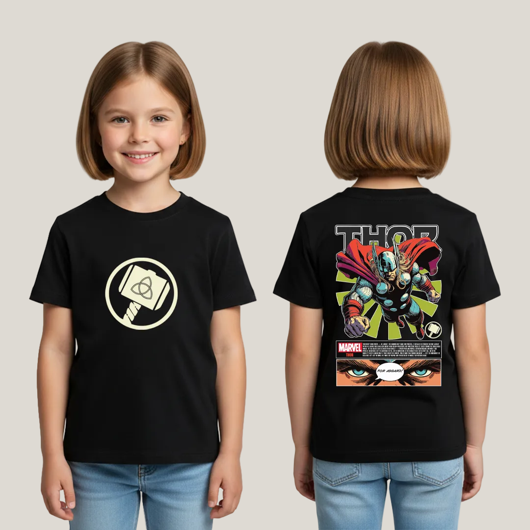 Marvel Thor God of Thunder Streetwear Tees | Premium Hammer Graphic T-Shirt