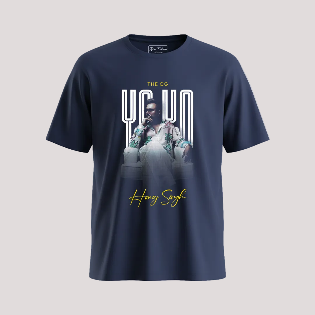 Honey Singh Retro 90s Style Graphic T-Shirt - "The OG" Vintage Rapper Portrait - Classic Cotton Tees