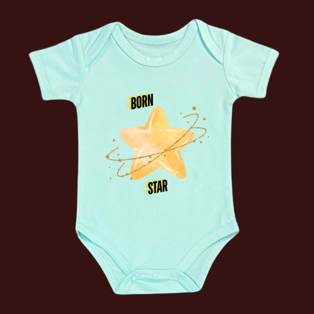 BORN STAR, 100% Cotton Bodysuit,TRAVEL Outfit