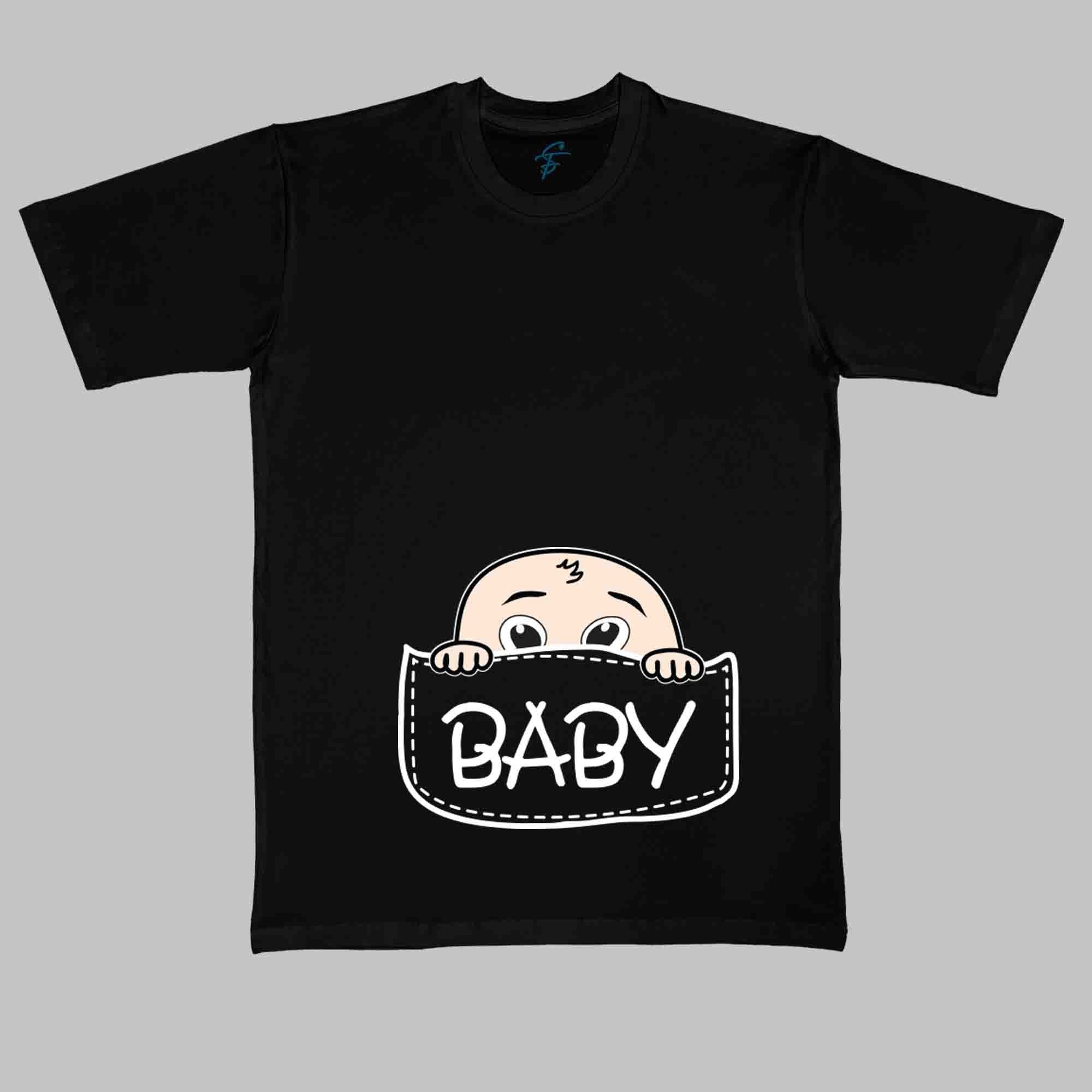 BABY POUCH TSHIRT - Pregnancy Tees - Sitara Fashions