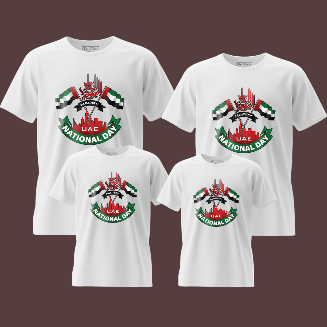 Family Matching T-Shirts – Happy UAE National Day Unisex Design
