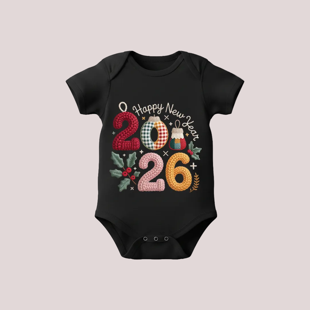 Boho Floral 2026 New Year Matching T-Shirts | Cute New Year’s Eve Family T-shirts | Custom 2026 Graphic Tees for Family Photoshoot