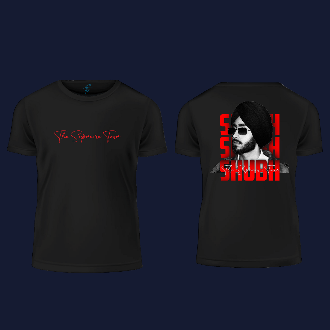Shubh No Love T-Shirt | Punjabi Rapper Graphic Tee | Hip Hop Streetwear | Desi Rap Oversized Black Cotton Shirt