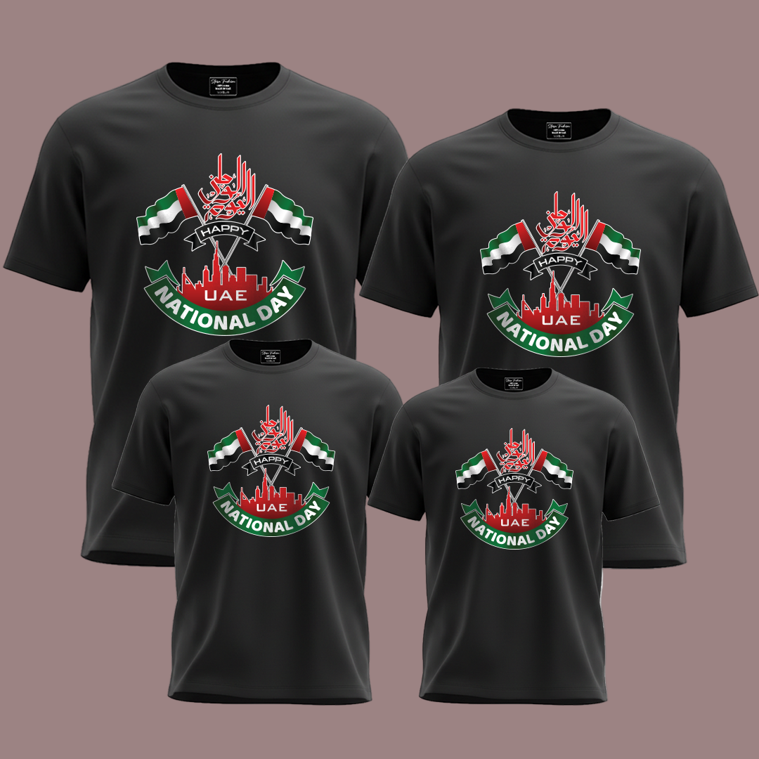 Family Matching T-Shirts – Happy UAE National Day Unisex Design