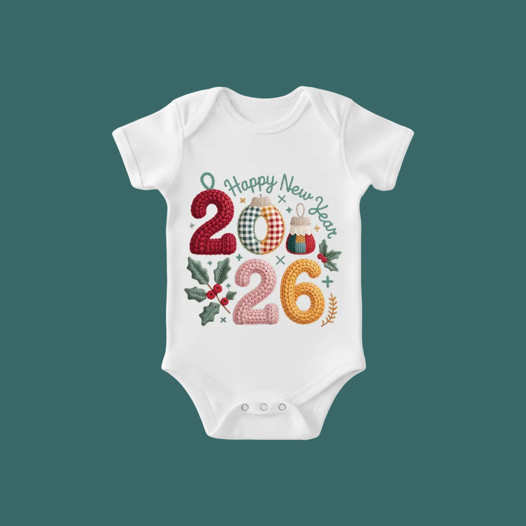 Boho Floral 2026 New Year Matching T-Shirts | Cute New Year’s Eve Family T-shirts | Custom 2026 Graphic Tees for Family Photoshoot