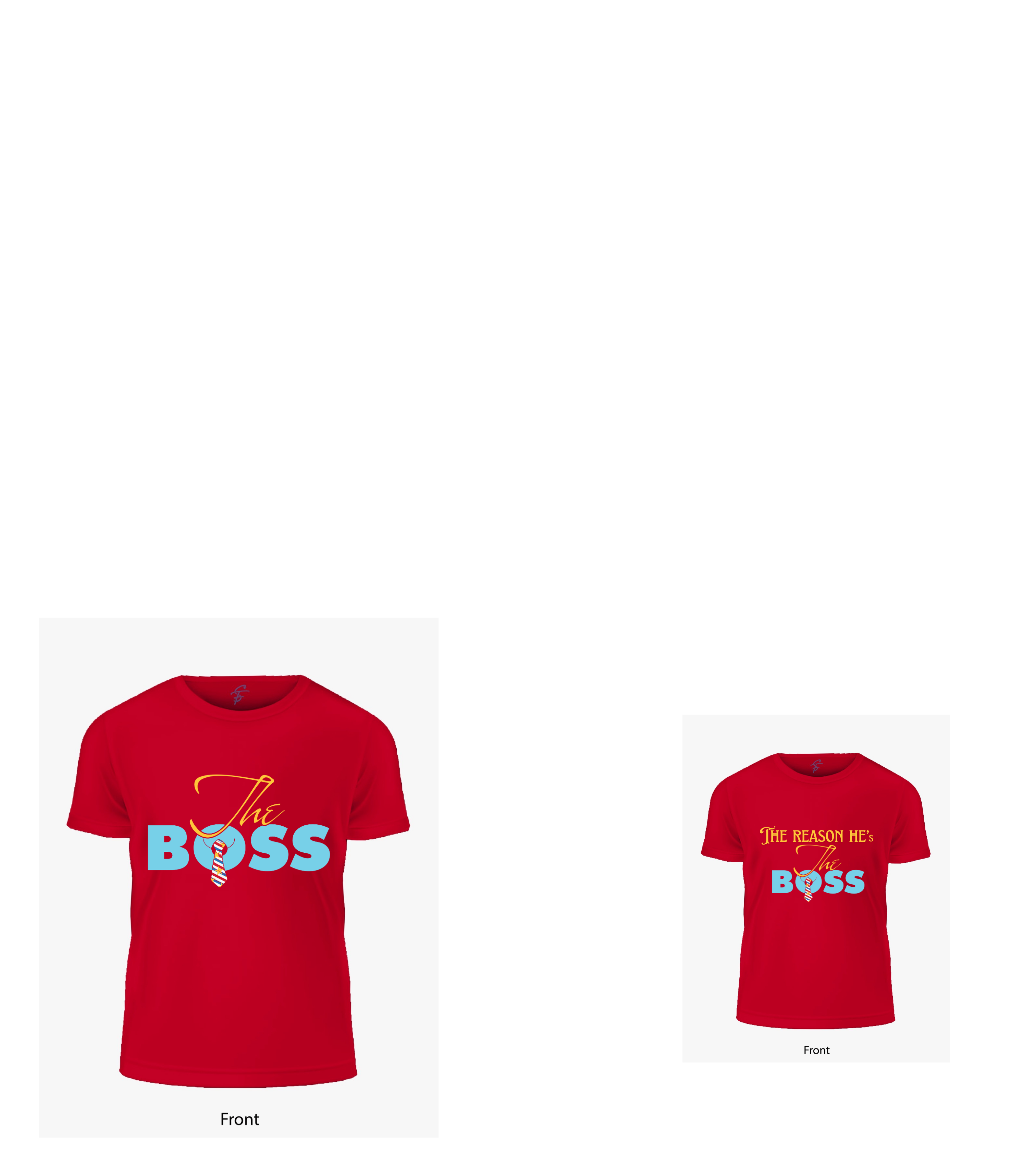 The Reason He's The Boss Kids T-Shirt | Father Son Matching Graphic Tee