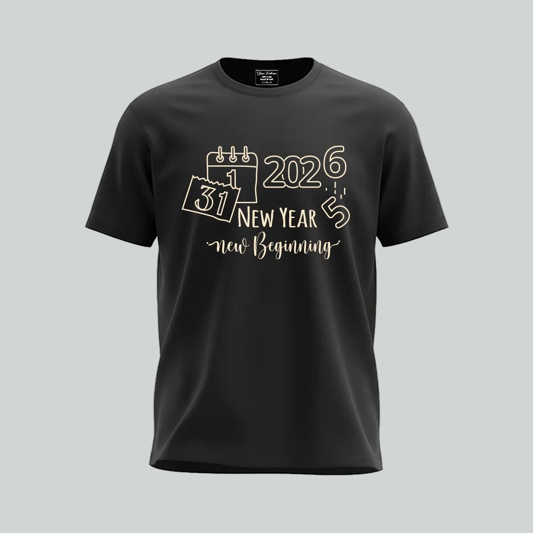 Family Matching New Year 2026 T-Shirts, New Beginning 2026 Squad T-shirts, Custom New Year's Eve Calendar T-Shirts for Mom Dad, Kids & Rompers