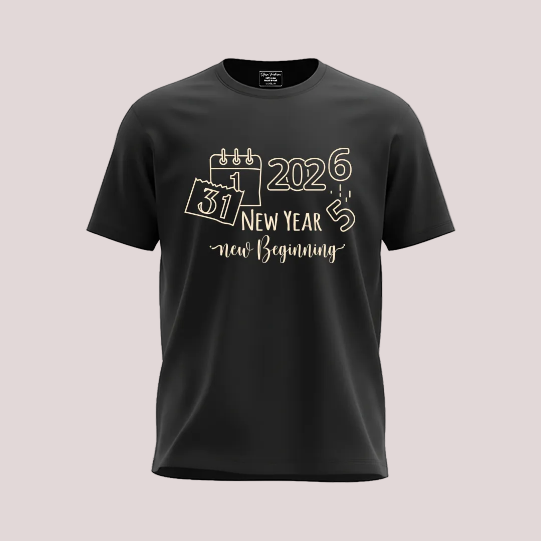 Family Matching New Year 2026 T-Shirts, New Beginning 2026 Squad T-shirts, Custom New Year's Eve Calendar T-Shirts for Mom Dad, Kids & Rompers